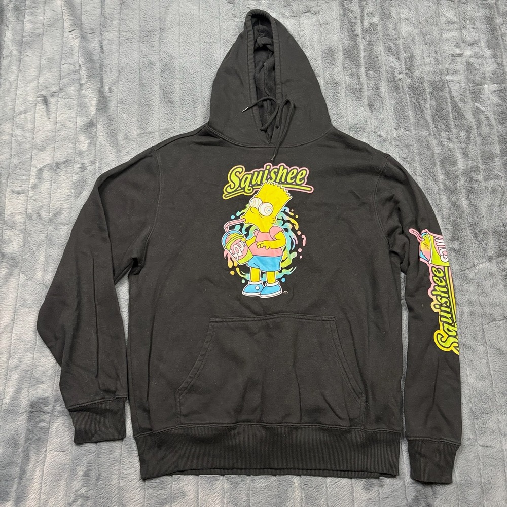 The Simpsons Bart Simpson Squishee Black Graphic Hoodie Mens Medium RN0101531